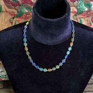 Austin Design Beaded Necklace in Blue and Green